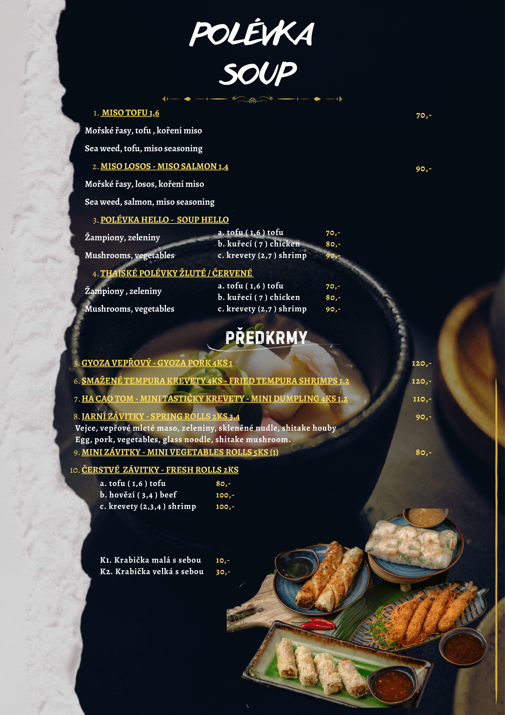 Polévkové Menu | Hello Vietnamese-Thai-Sushi