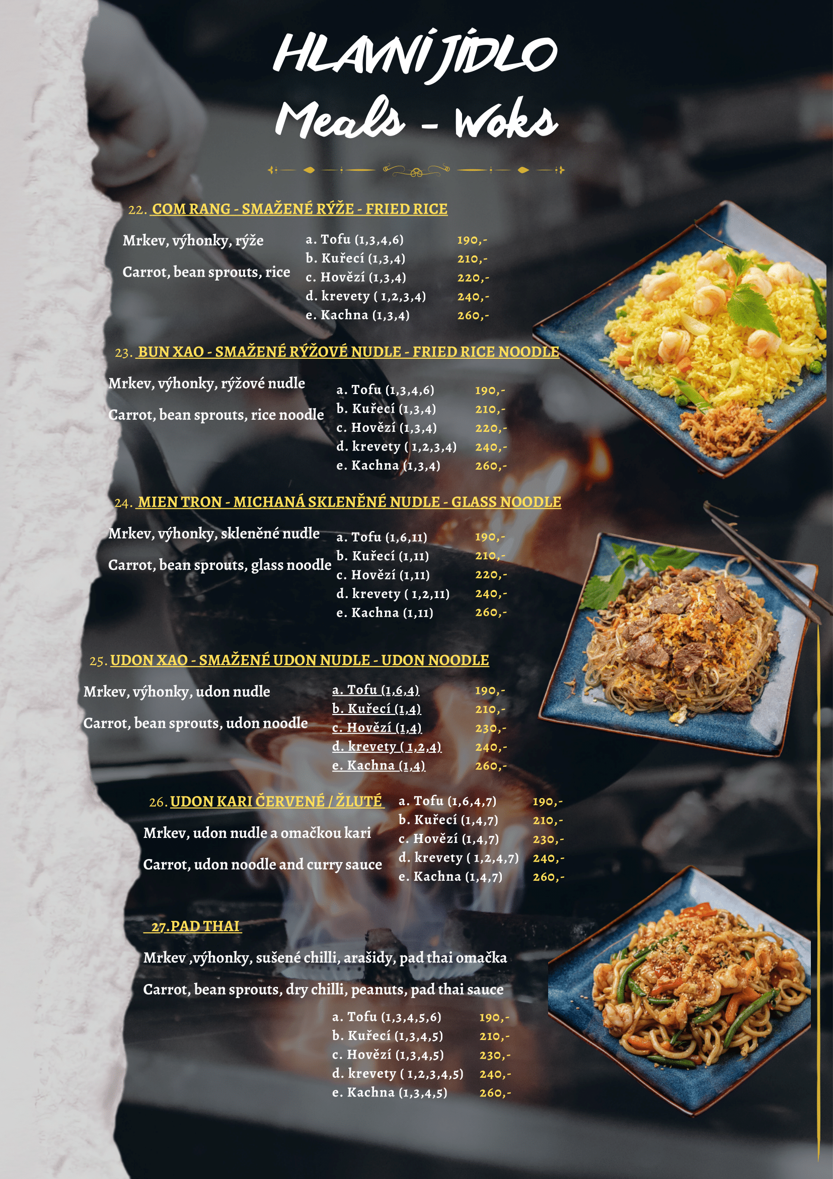 Hlavní jídla Menu | Hello Vietnamese-Thai-Sushi 2. stránka